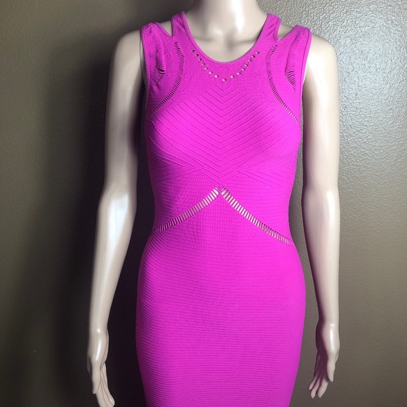 Bebe Jocelyn Split Strap Dress, Size P/S - Picture 3 of 10